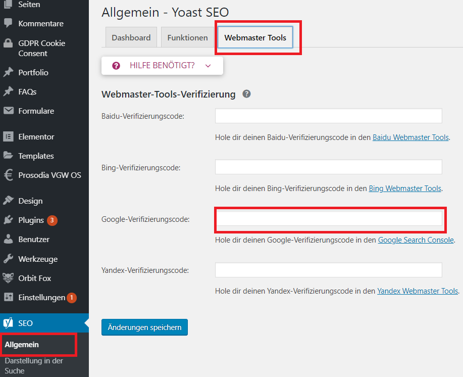 Yoast-SEO-allgemein-webmaster tools